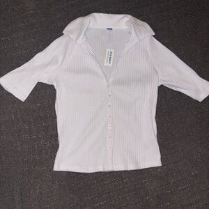 Old Navy White Button-Down Shirt